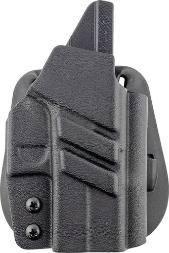 1791 Gunleather Tactical Kydex OWB Holster, Black, Right Hand, Fits Glock 43 (TAC-PDH-OWB-G43XMOS-BLK-R)