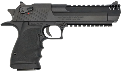 Mag Research Desert Eagle Mark XIX, DE44L6IMB, 44 Mag, 6", Black Hogue Grips, Black Anodized Finish, 8 Rds