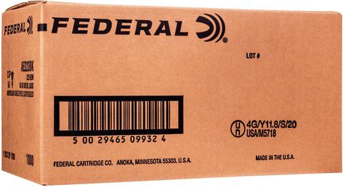 Federal American Eagle Rifle Ammunition AE223BKX, 223 Remingtonm, Full Metal Jacket Boat Tail (FMJBT), 55 gr, 3240 fps, 1000 Rd/Bx