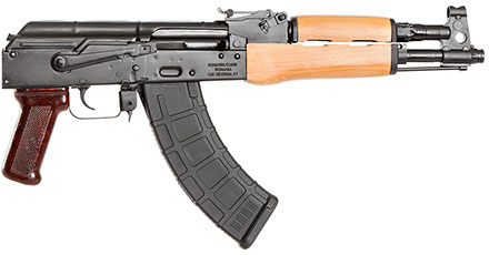 Century Arms Draco Semi-Auto Pistol HG1916N, 7.62x39mm, 12.25 in, Wood Grips, Black Finish, 30 Rd