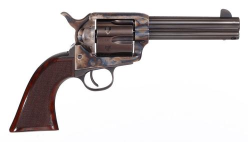Taylors Gunfighter Revolver 555151DE, 45 Long Colt, 4.75in, Walnut Grips, Casehardened Steel, 6 Rds