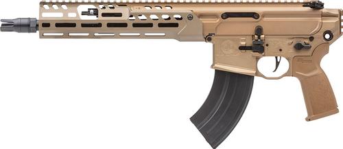 Sig MCX Spear-LT Pistol PMCX-762R-11B-LT, 7.62x39mm, 11.5", Ambidextrous, Coyote Anodized Finish, 28 Rd