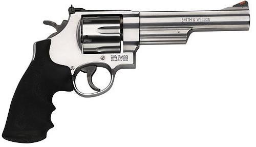 Smith & Wesson 629 Revolver 163606, 44 Rem Magnum, 6 in BBL, Black Synthetic Grips, Satin Stainless Finish, 6 Rd