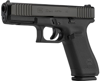 Glock 22 Gen 5 MOS Pistol PA225S203MOS, 40 S&W, 4.49", Black Grips, Black Finish, 15 Rds