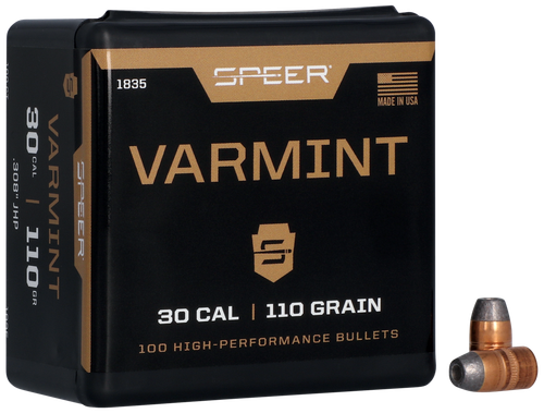 Speer 30 Caliber 110 Grain Hollow Point 100/Box (1835), Not Loaded