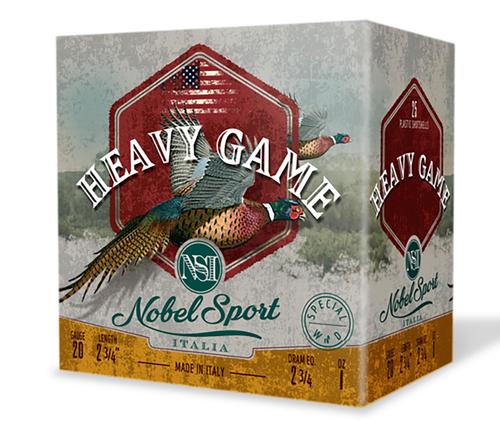 Nobel Sport Heavy Game Shotshells ANSH2075, 20 Gauge, 2-3/4", 1 oz, 1250 fps, #7.5 Lead Shot, 25 Rds/box