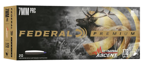 Federal Premium Rifle Ammunition P7PRCTA3, 7mm PRC, Terminal Ascent, 170 gr, 20 Rd/Bx
