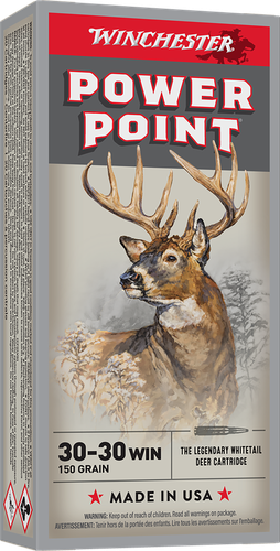 Winchester Super-X Rifle Ammunition X30306, 30-30 Winchester, Power-Point, 150 GR, 2390 fps, 20 Rd/bx