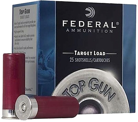 Federal Top Gun Target Shotshells TG12EL8, 12 Gauge, 2-3/4", 7/8 oz, 1200 fps, #8 Lead Shot, 25 Rds/Bx