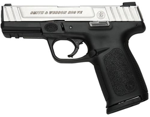Smith & Wesson SD VE (MA Approved) Pistol 123902, 9mm, 4 in, Textured Polymer Grip, Stainless Finish, 10 Rd
