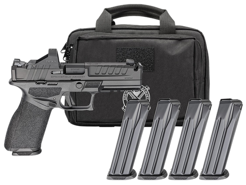 Springfield Echelon Comp Gear Pac Optic Ready Pistol EC9459BLCCOMPPAC, 9mm, 4.50in, Textured Grips, Black Finish, 10 Rds