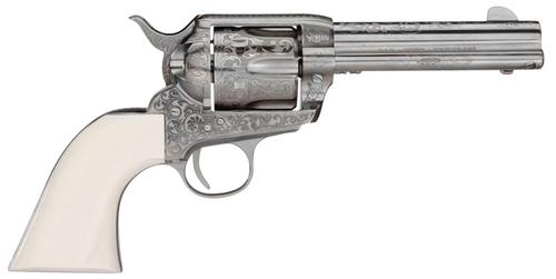 Taylors 1873 Cattleman Outlaw Legacy Revolver 200058, 357 Mag, 4.75", Nickel Engraved, 6rd