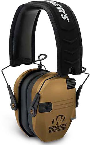 Walker Game Ear Razor Slim Electronic Shooter Folding Muff, Battle Brown (GWPRSEMBB)