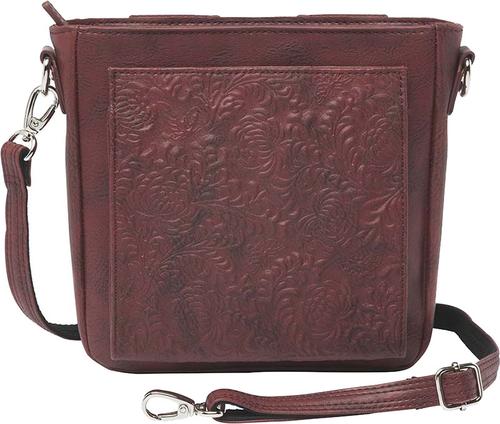 Gun Tote'n Mamas Mini Boho Purse Black (GTM-201/DBCHRY) Fits Small Pistols & Revolvers, Ambidextrous Hand