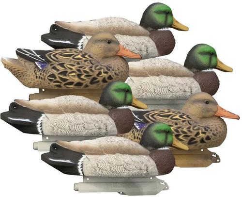 Higdon Oudoors Standard Mallard Duck Decoy 6 Pack 19022, 4 Resting Drakes/2 Resting Hens