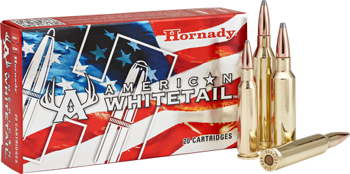 Hornady American Whitetail Rifle Ammunition 82204, 300 Winchester Short Mag, Soft Point (SP), 165Gr, 3150 fps, 20 Rds