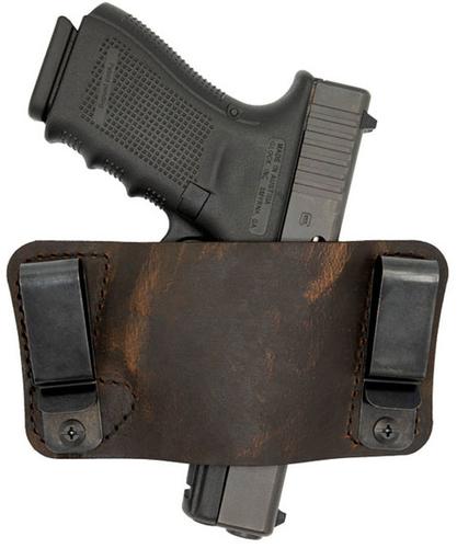 Versacarry Orion OWB/IWB Holster, Metal Clips, Size 2, Brown Leather (22102)