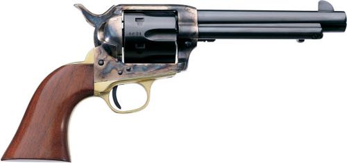 Uberti 1873 Cattleman II Brass Revolver U356210, 357 Magnum, 5.5", One Piece Walnut Stock, Blued Finish