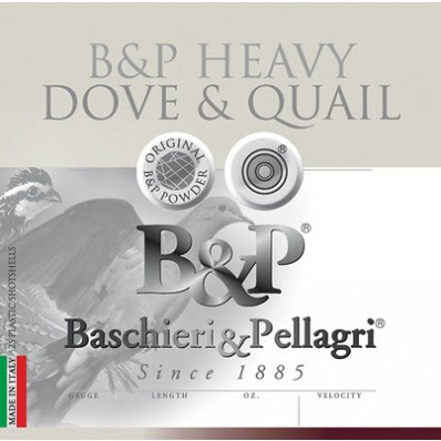 Baschieri & Pellagri Dove & Quail Loads CA7C08HDA004, 12 Gauge, 2-3/4", 1 1/8oz, 1255 fps, #9 Shot, 25 Rd/Bx