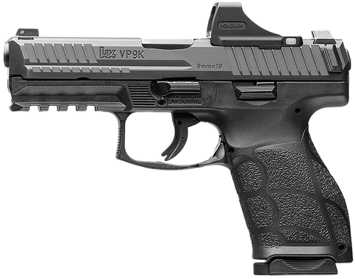 Heckler & Koch VP9A1 K, Compact Pistol 81001120, 9mm, 4.09", Polymer Grip, Black Finish, Holosun SCS Green Dot, 15+1,