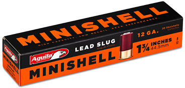 Aguila Minishell Shotshells 1C128974, 12 Gauge, 1-3/4", 7/8 oz, 1250 fps, Slug, 20 Rd/bx