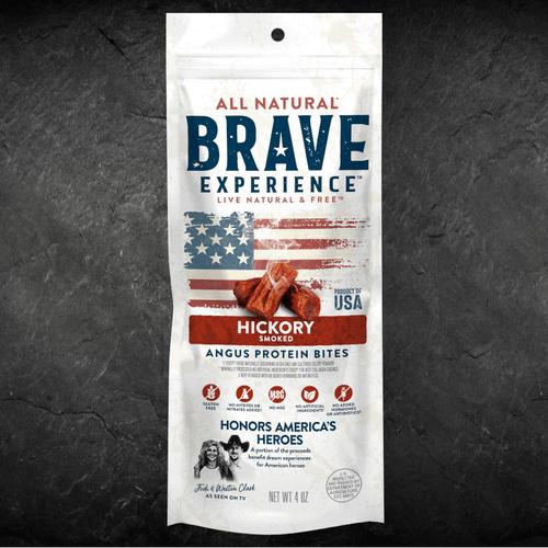 Brave Experience All Natural American Angus Hickory Smoked Beef Bites, 4oz (BT322)