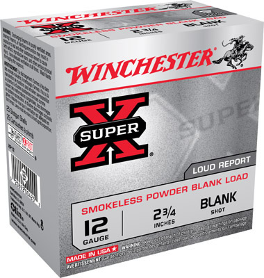 Winchester Blank Ammunition XP12, 12 GA, Smokeless Blank, Loud Noise, 25 Rds/Bx