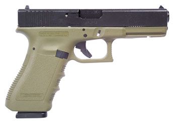Glock G22 Pistol PI22572, 40 S&W, 4.49, OD Green Polymer Grips, 10 Rds