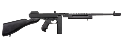 Thompson 1927A1 Deluxe Commando Carbine Rifle T1C, 45 ACP, 16 1/2 in, Semi-Auto, Wood Stock, Black Finish, 30 Rds