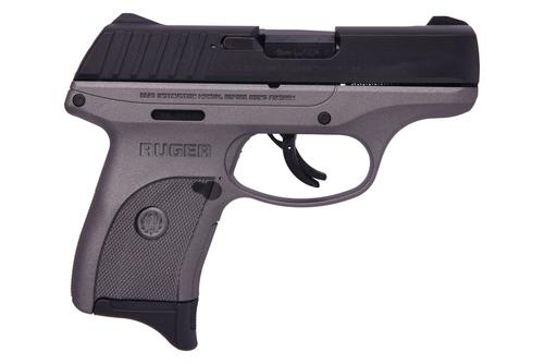 Ruger EC9s Pistol 3292, 9mm, 3.12in, Tungsten Cerakote Frame Grips, 7 Rds