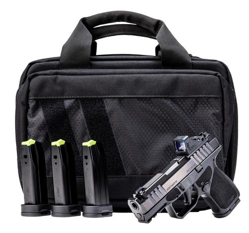 Rost Martin RM1S Comp Pistol Bundle RM1SBLKOSP(COMP)SPL, 9mm, 3.6", Textured Black Grip, w/Viridian RDS & Range Bag, 15 Rds
