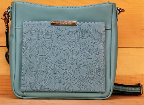Gun Tote'n Mamas Slim Cross Body Bag, Turquoise Blue (GTM-98TLD/TBLUE)