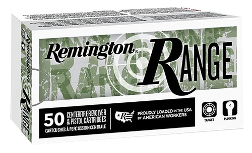 Remington Range Pistol Ammunition R27781, 40 S&W, FMJ, 180 gr, 990 fps, 50 Rd/Bx