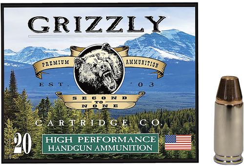Grizzly Ammunition High Performance Pistol Ammunition GC9+P+3, 9mm, Full Metal Jacket Flat Point, 147 GR, 1125 fps, 20 Rd/bx