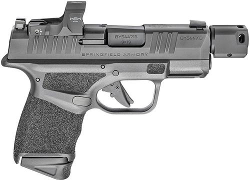 Springfield Hellcat RDP Semi-Auto Optics Ready Pistol HC9389BTOSPWASP, 9mm, 3", Polymer Grips, Black Finish, 11 Rds
