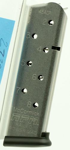 Chip McCormick 1911 45 Automatic Colt Pistol (ACP) 8 Round Stainless Magazine (17130)