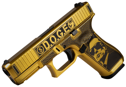 Glock G47 Gen 5 MOS D.O.G.E. Pistol UA455S204NDGE, 9mm Luger, 4.49in, Glamour Glock Gold Textured, Glamour Glock Gold Cerakote Finish, 17 Rds