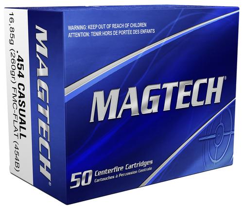 Magtech Sport HuntingPistol Ammunition 454B, 454 Casull, Full Metal Jacket (FMJ), 260 GR, 1800 fps, 20 Rd/bx