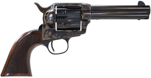 Taylors Smoke Wagon Deluxe Single Action Revolver 4107DE, 357 Mag, 4.75", Walnut Grips, Case Hardened Finish, 6 Rds
