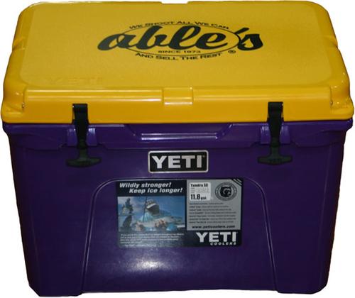 Yeti Tundra Series Cooler Featuring Ables Logo YT50PGA, 50 Quarts, Purple/Gold