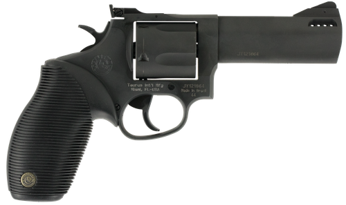 Taurus 44 Tracker Revolver 2440041TKR, 44 Remington Mag, 4", Ribber Grip Overlay Grip, Blue Steel Finish, 5 Rd, Adj Sights