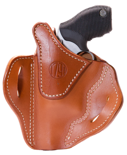 1791 Gunleather Thumbreak Revolver Holster, Classic Brown, Right Hand, Size 3 (RVHX3CBRR)