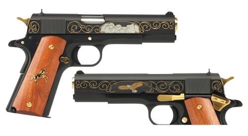 Colt 1991 Spirit of America Pistol O1911C-ERB, 45 ACP, 5in, Wood Grips, 7 Rds