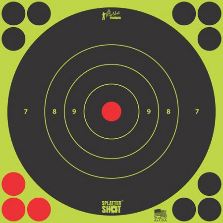Pro Shot Products 8" Splatter Shot Green Bullseye Target, 6 Pack (8BGREEN)