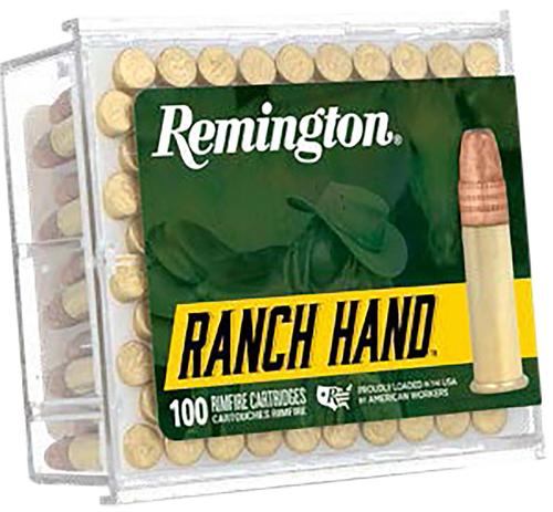 Remington Ranch Hand Rimfire Ammunition R21263, 22 LR, Plated Lead Round Nose, 40 gr, 1255 fps, 100 Rds/Bx