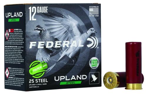 Federal Upland Field & Range Shotshells USH122W75, 12 Gauge, 2-3/4", 1 oz, 1300 fps, #7.5 Steel Shot, 25 Rds/bx
