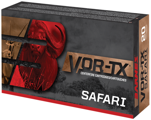 Barnes VOR-TX Safari Rifle Ammunition 22014, 375 Holland H&H Magnum, TSX Flat Base, 300 GR, 20 Rd/bx