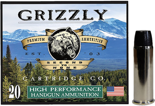 Grizzly Ammunition High Performance Pistol Ammunition GC44M16, 44 Mag, Wide Flat Nose Gas Check, 300 GR, 1400 fps, 20 Rd/bx