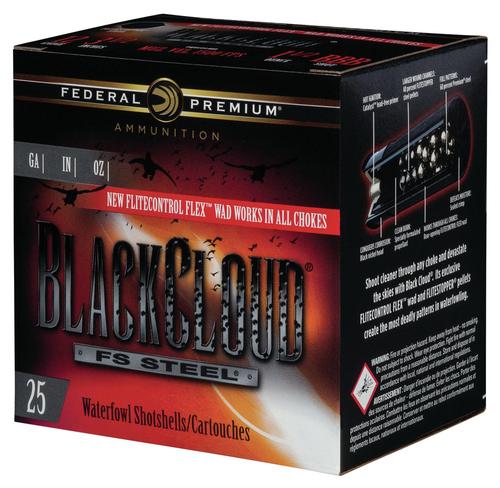 Federal Black Cloud FS Steel Shotshells PWBX2091, 20 Gauge, 3", 1350 fps, #1 Steel Shot, 25 Rds/bx