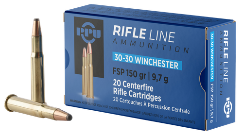 Prvi Partizan Rifle Ammunition PP30301, 30-30 Win, Flat Soft Point, 150 gr, 2390 fps, 20 Rd/Bx